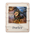 Custom Pet Portrait Blanket with Name | Personalized Sherpa Fleece Dog & Cat Photo Blanket