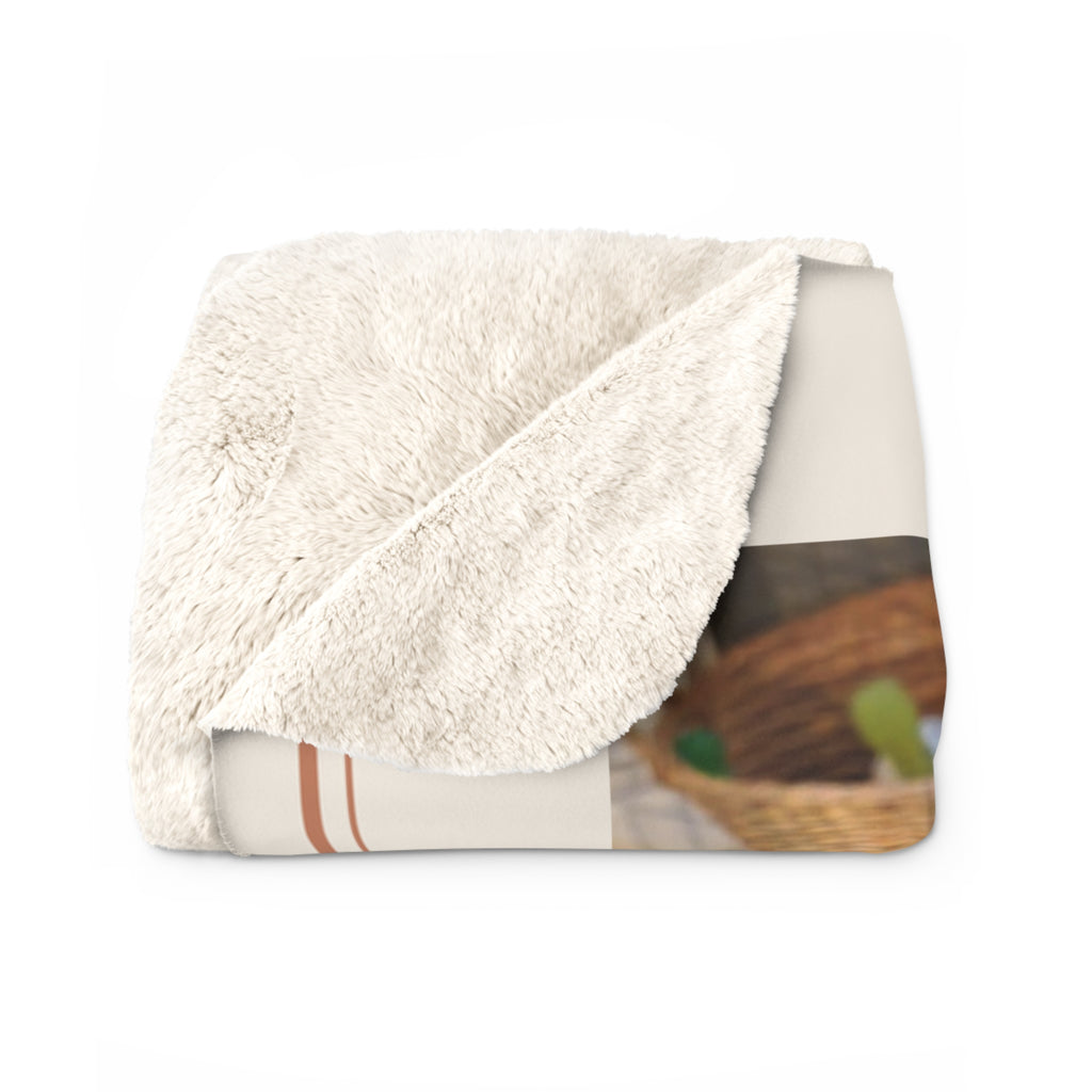 Custom Pet Portrait Blanket with Name | Personalized Sherpa Fleece Dog & Cat Photo Blanket